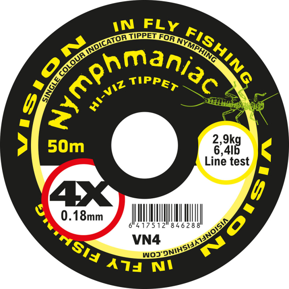 Vision Nymphmaniac Hi-Viz Yellow Tippet 50m dans le groupe Hameçons et terminal tackle / Leaders et Bas de ligne / Bas de ligne / Bas de ligne mouche l\'adresse Sportfiskeprylar.se (VN3r)
