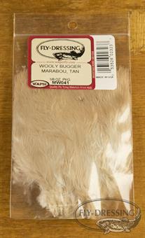 Wolly Bugger Marabou - Tan dans le groupe Hameçons et terminal tackle / Fabrication mouche / Matériel de montage de mouches / Plumes et capes l\'adresse Sportfiskeprylar.se (W-MW041)