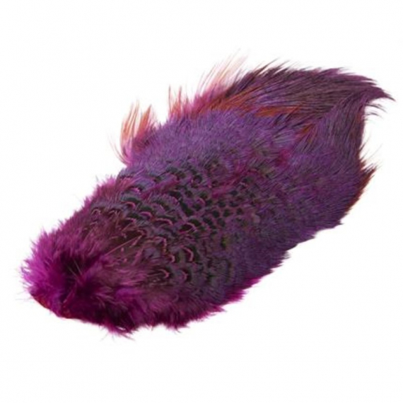 Ringneck Rump Patch - Fuchsia dans le groupe Hameçons et terminal tackle / Fabrication mouche / Matériel de montage de mouches / Plumes et capes / Capes et selles l\'adresse Sportfiskeprylar.se (W-PSR053)