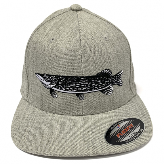 Wolfcreek Pike Logo Fitted Flexfit, Grey Heater dans le groupe Habits et chaussures / Chapeau de peche, casquette peche / Casquettes / Casquettes Flexfit l\'adresse Sportfiskeprylar.se (WCL-05-CAP-02-GREYr)