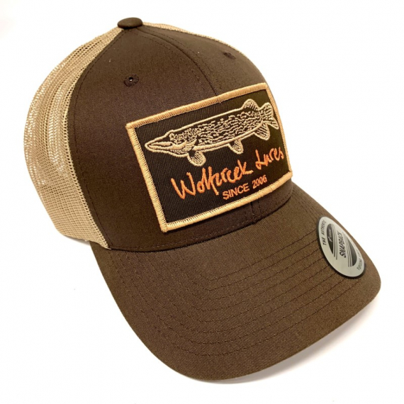 Wolfcreek Pike Patch Trucker Snapback - Brown/Khaki dans le groupe Habits et chaussures / Chapeau de peche, casquette peche / Casquettes / Casquettes snapback l\'adresse Sportfiskeprylar.se (WCL-05-CAP-06-BRN-KHK)