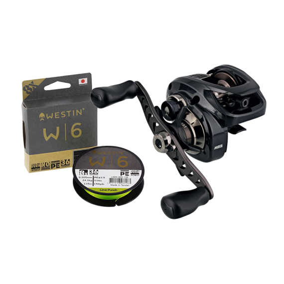 Westin W4-BC Metallic Trooper 7+1BB RH With Westin W6 8-Braid dans le groupe Moulinet de pêche / Moulinet casting / Moulinets profil bas l\'adresse Sportfiskeprylar.se (WESTINW4LINEANDREEL)