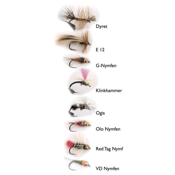 Roffes Trout Flies 8-pack dans le groupe Leurre de la peche / Mouches / Kits mouche l\'adresse Sportfiskeprylar.se (WFB1210)
