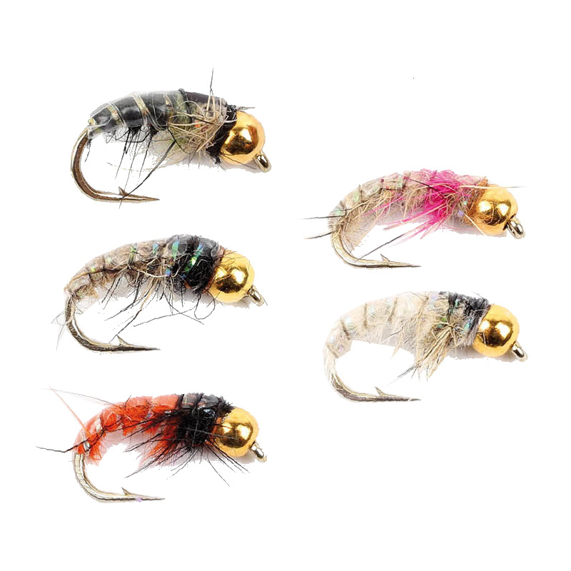 Gold Head Czech Nymphs 5-pack dans le groupe Leurre de la peche / Mouches / Nymphes l\'adresse Sportfiskeprylar.se (WFB1217)