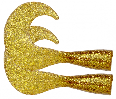 Sparetail Zonker Tail, 2-pack (Gold/glitter) dans le groupe Leurre de la peche / Leurre souple / Tails de rechange l\'adresse Sportfiskeprylar.se (ZS101402)