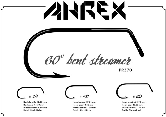 Ahrex PR370 60 Degree Bent Streamer 8-pack dans le groupe Hameçons et terminal tackle / Hameçons / Hameçons mouche l\'adresse Sportfiskeprylar.se (apr370-2-0r)