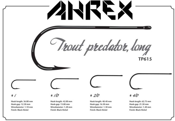 Ahrex TP615 Trout Predator Long 10-pack dans le groupe Hameçons et terminal tackle / Hameçons / Hameçons mouche l\'adresse Sportfiskeprylar.se (atp615-1r)
