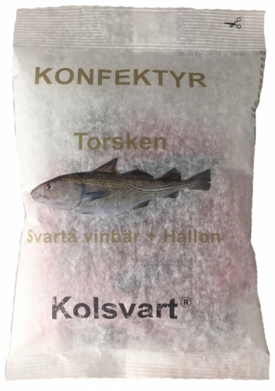 The Cod - Blackcurrant & Raspberry Candy dans le groupe Loisirs en plein air / Nourriture camping / Des Bonbons l\'adresse Sportfiskeprylar.se (hallontorsken)