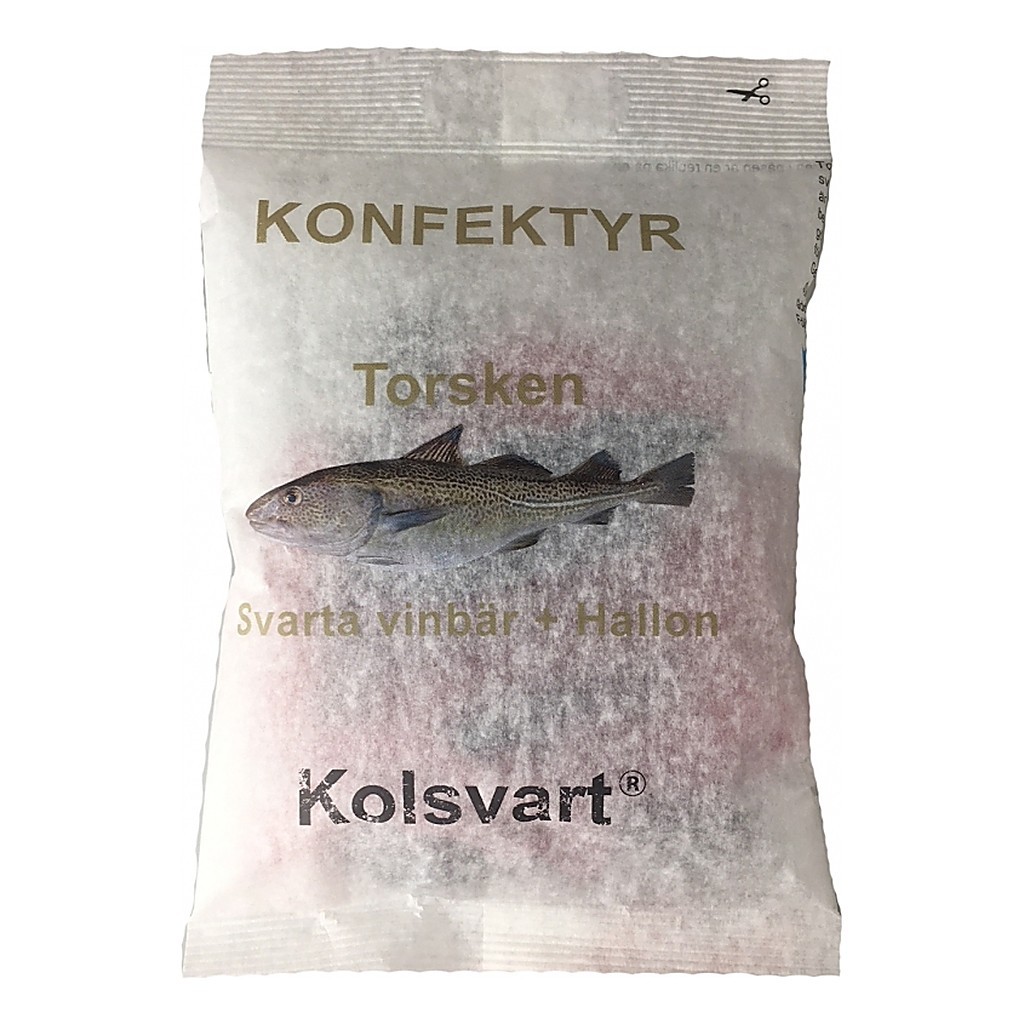 The Cod - Blackcurrant & Raspberry Candy dans le groupe Loisirs en plein air / Nourriture camping / Des Bonbons l\'adresse Sportfiskeprylar.se (hallontorsken)
