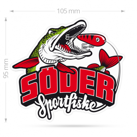 1-pack (10x9cm) Klistermärke Söder Sportfiske dans le groupe Autre / Autocollants l\'adresse Sportfiskeprylar.se (klistermarke10x10)