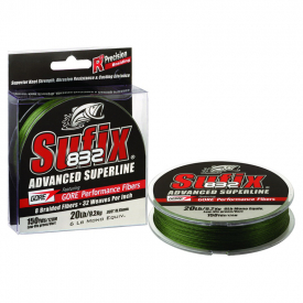 Sufix 832 Braid 120m Braided Line Green 0,20mm/30LB
