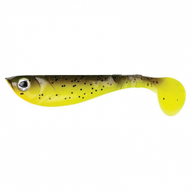 Berkley Pulse Shad 8cm (4-pack) - Brown Chartreuse
