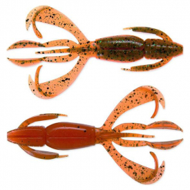 Keitech Crazy Flapper 7cm (8-pack) - Motoroil / Orange