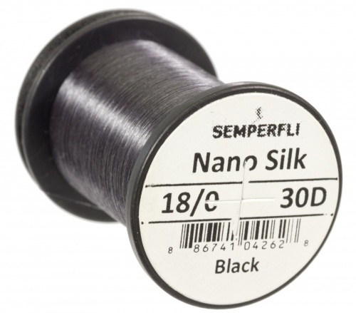 Semperfli Nano Silk 18/0 30D Black dans le groupe Hameçons et terminal tackle / Fabrication mouche / Matériel de montage de mouches / Fil pour mouches l\'adresse Sportfiskeprylar.se (nano-ultra-blkr)