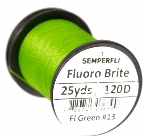 Semperfli Fluoro Brite - Green dans le groupe Hameçons et terminal tackle / Fabrication mouche / Matériel de montage de mouches / Fil pour mouches l\'adresse Sportfiskeprylar.se (sem-glo-grr)
