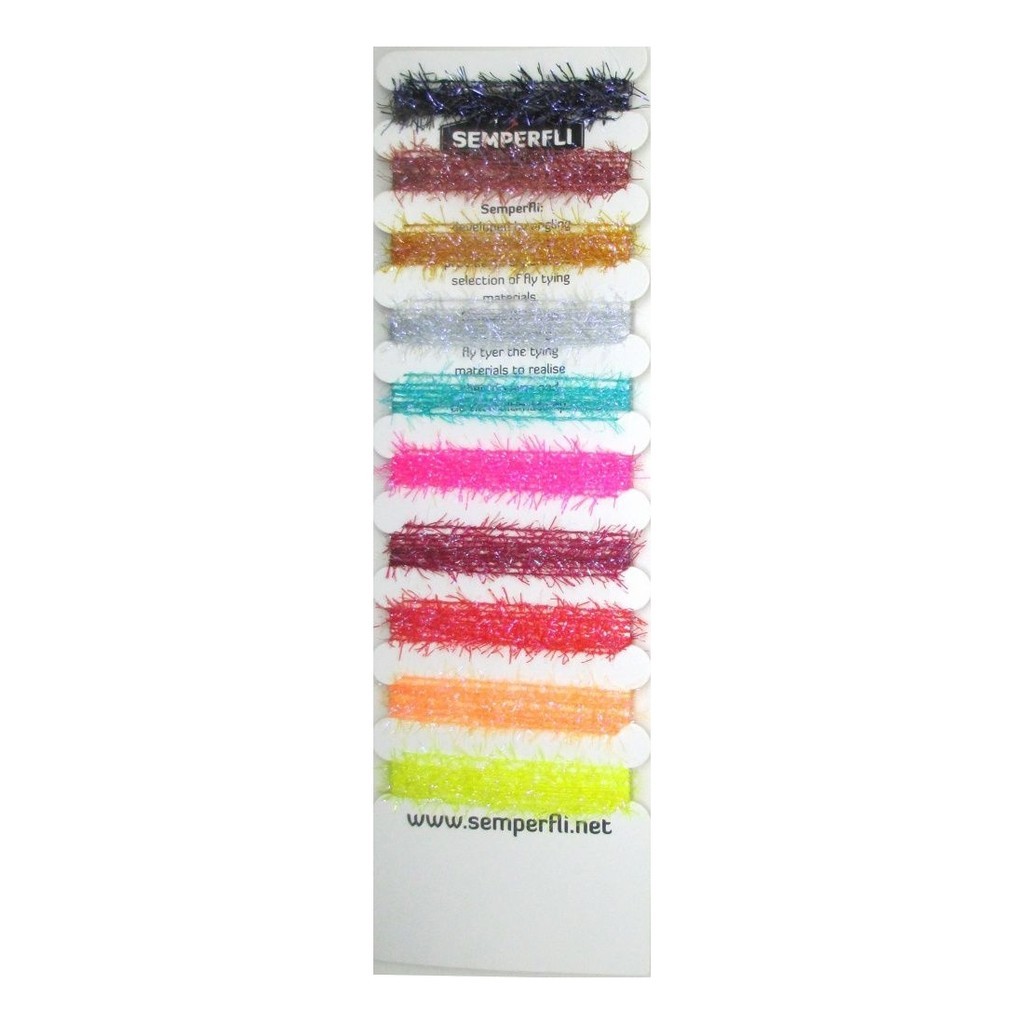 Semperfli Straggle String Mixed Pack - Standard Collection dans le groupe Hameçons et terminal tackle / Fabrication mouche / Matériel de montage de mouches / Yarn et chenille l\'adresse Sportfiskeprylar.se (sem-straggle-mix-std)