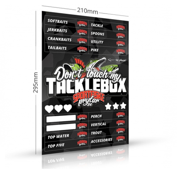 Söder Sticker Sheet Tackle Organizer dans le groupe Autre / Autocollants l\'adresse Sportfiskeprylar.se (sssticker1)