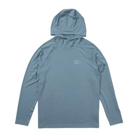 Salty Crew Mariner Hood Tech Tee Pilot Blue