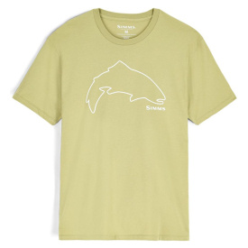 Simms Trout Outline T-Shirt Tent Green
