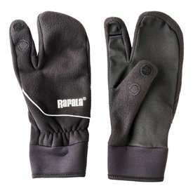 Rapala Soft Shell Open Finger Lobster Gloves Black