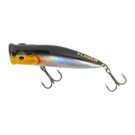 Fladen Maxximus Ploppy Popper 90mm 15.5g - Black/Silver/Gold