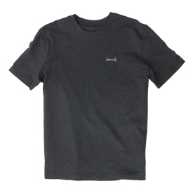 Lemmel T-shirt Lemmel - Dk. Heather grey w white embroided logo
