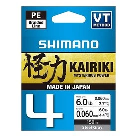 Shimano Line Kairiki 4 150m 0.06mm 4.4kg Steel Gray