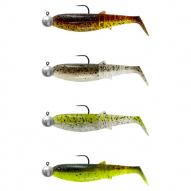 Savage Gear Cannibal Shad 8cm 5g+7.5g #2/0 Clearwater Mix 4+4pcs