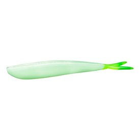 Fin-S Fish, 10cm, Glow Chartreuse Tail - 8pack