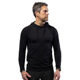 Beyond Nordic BN213 M's Light Merino Hoodie Onyx Black