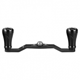 Gomexus 95mm Carbon Swept Handle with 20mm Aluminium Knob 7x4mm - Black