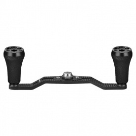 Gomexus 95mm Carbon Swept Handle with 20mm TPE Knob 7x4mm - Full Black