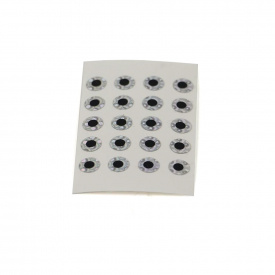 Stick-On Eyes 3,1 mm - Silver Scales