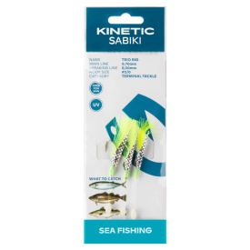 Kinetic Sabiki Trio #2/0 - Chartreuse Flash