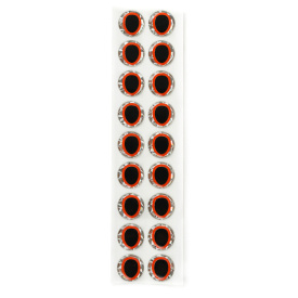 Epoxy Eyes 16,0 mm oval double - Black/Silver