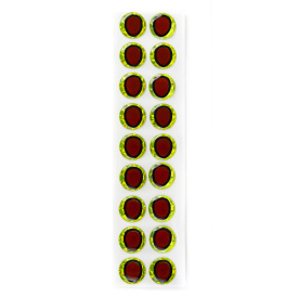 Epoxy Eyes 5,5 mm oval double - Black/Chartreuse
