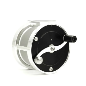 Iwana Retro 1:2 Multiplier Salmon Reel Black & Silver - 4'' Wide