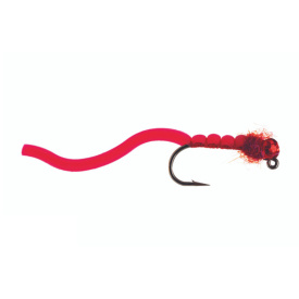 Umpqua Squirmy Wormie Jig Blood Red 12