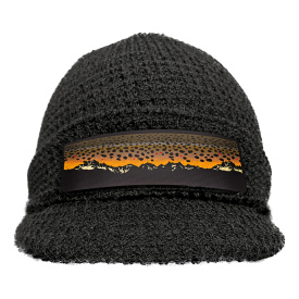 RepYourWater Knit Hat Brimmed, Brown Trout Mountains