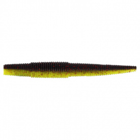 Westin Ned Worm 9cm, 5g (6-pack) - Black/Chartreuse 