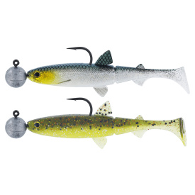 Westin Hypoteez Shadtail R'N'R 9cm, 7g #4/0 (2-pack) - Clear Water Mix 12
