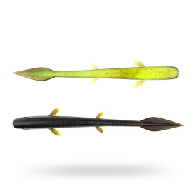 Scout Vertical Baitfish 22cm (2-pack) - Brown Chartreuse UV