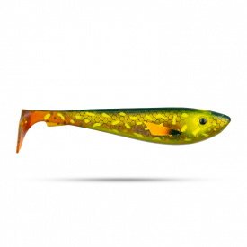 Svartzonker McRubber Shad 9cm (6-pack) - Söder Custom Green Motoroil Pike